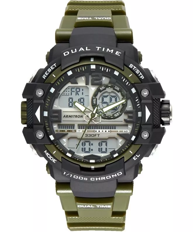 Armitron Sport 20/5062 Reloj cronógrafo analógico-digital para hombre, Blanco/Azul/Negro, Japonés
