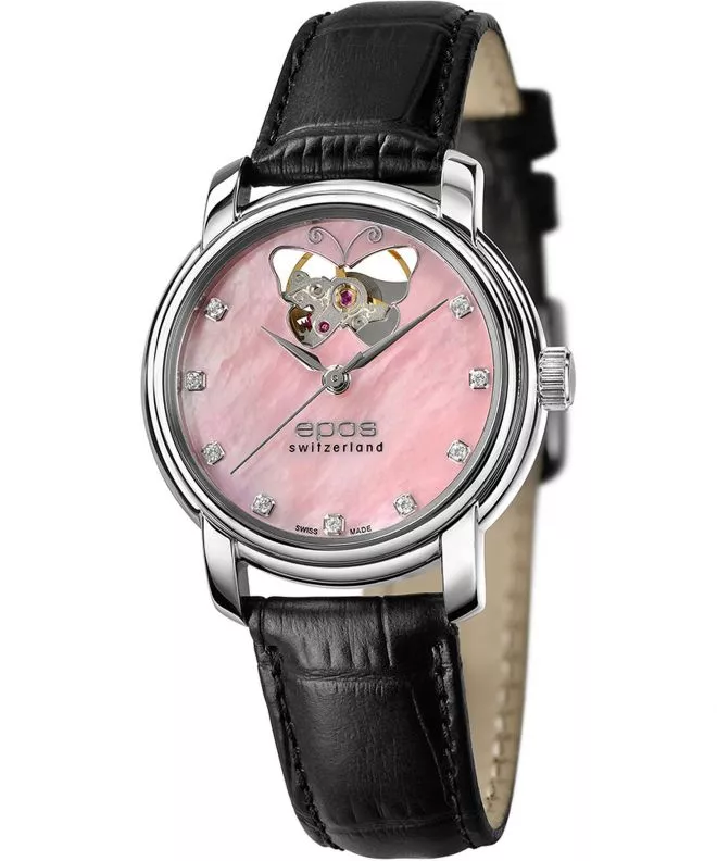 Dámské hodinky Epos Ladies Diamonds Open Heart Automatic 4314.133.20.83.15 4314.133.20.83.15