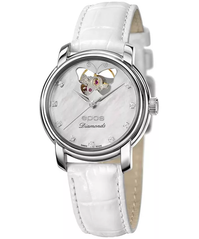 Dámské hodinky Epos Ladies Diamonds Open Heart Automatic 4314.133.20.89.10 4314.133.20.89.10