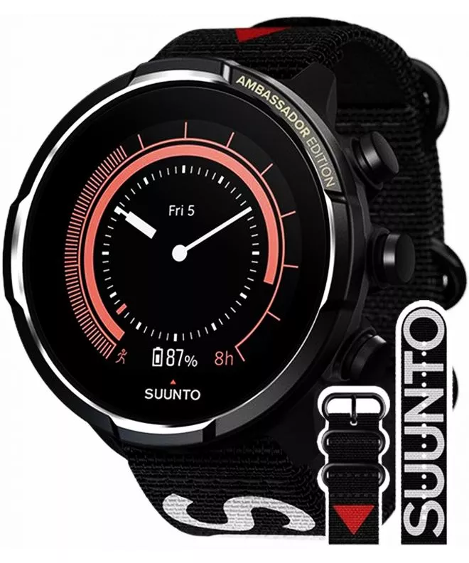 Pánské chytré hodinky Suunto 9 Baro Titanium Ambassador Edition Wrist HR GPS (2 paski) SS050438000 SS050438000