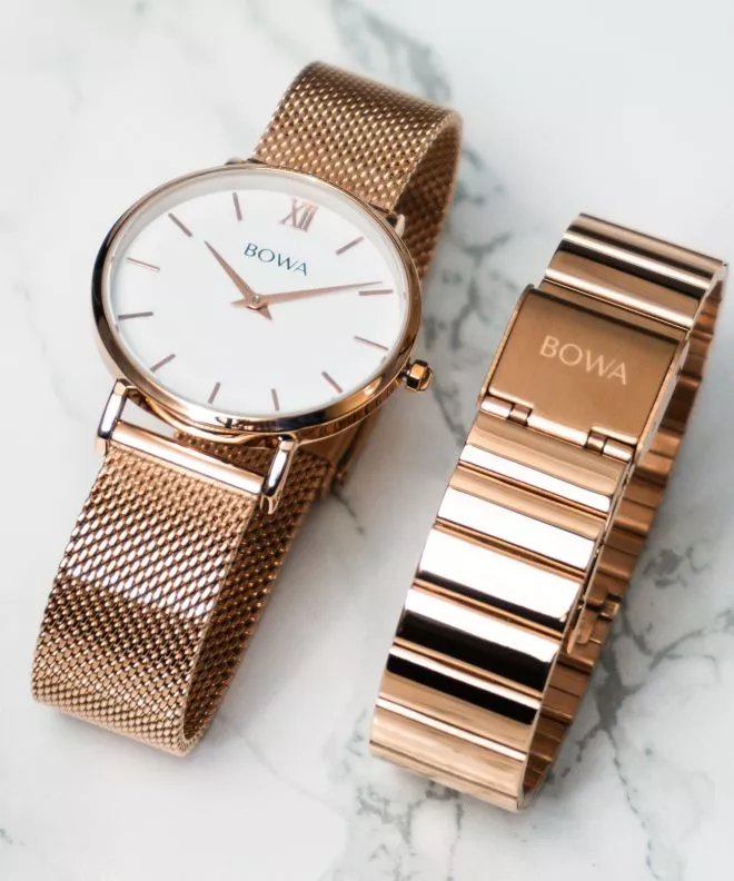 Dámské hodinky BOWA London White Rose-Gold 33 SET LO337-27-167M
