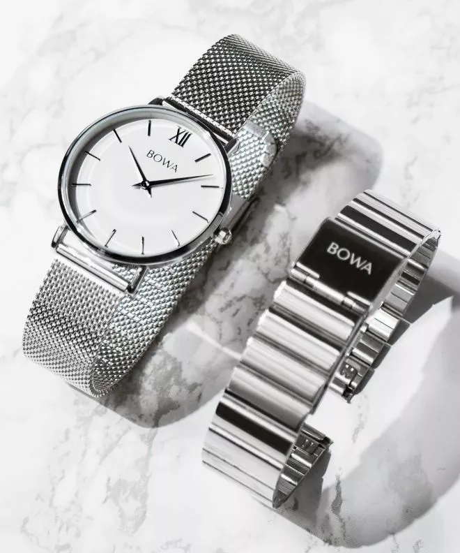 Dámské hodinky BOWA London Silver Black-Tone 33  SET LO332-26-165M