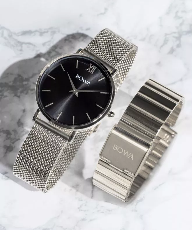 Dámské hodinky BOWA London Black-Silver 33 SET LO335-15-165M