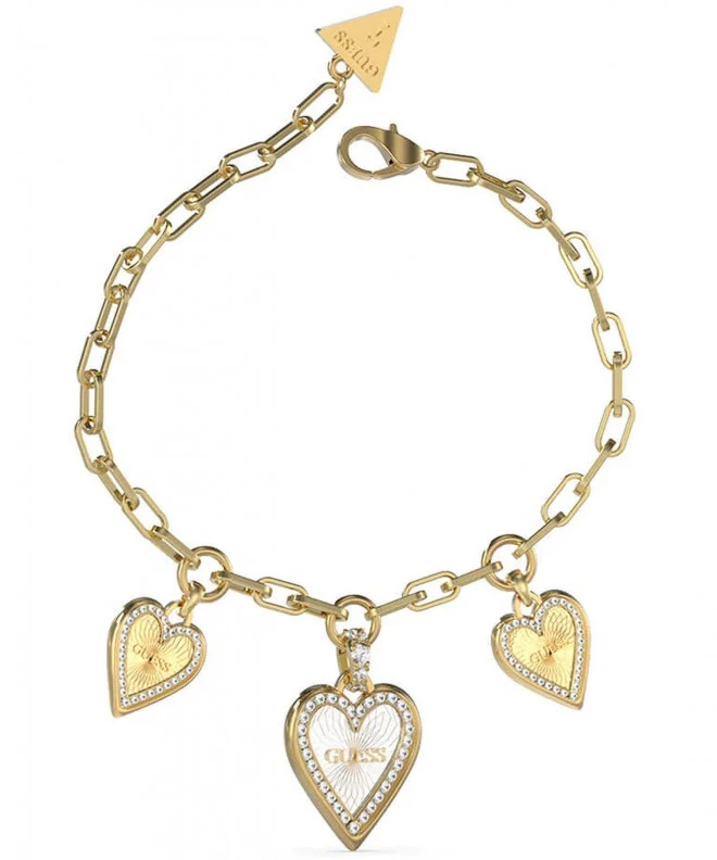 Náramek Guess Love Me Tender White Heart JUBB03235JWYGRHL