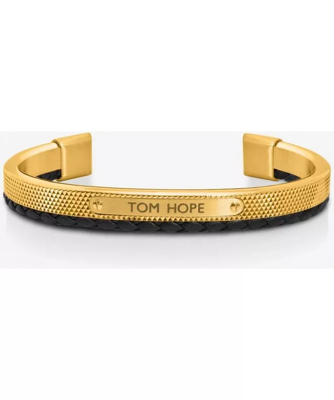 Náramek Tom Hope Hybrid Leather 24K Black M TM0282 TM0282