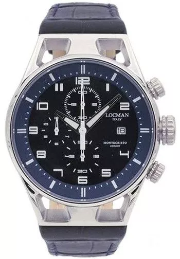 Pánské hodinky Locman Montecristo Chronograph 0542A02S-00BLWHPB 0542A02S-00BLWHPB