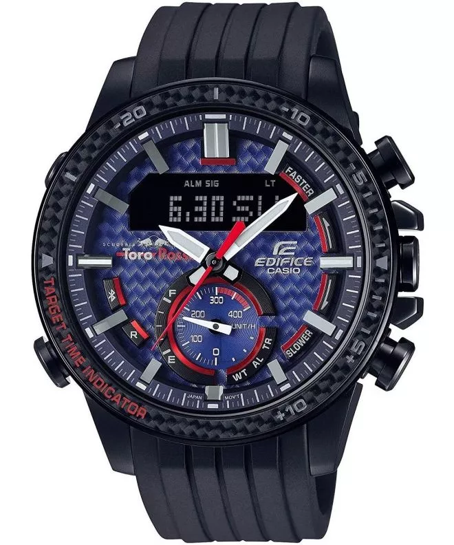Pánské hodinky Casio Edifice Scuderia Toro Rosso Bluetooth Sync LCD Solar ECB-800TR-2AER ECB-800TR-2AER