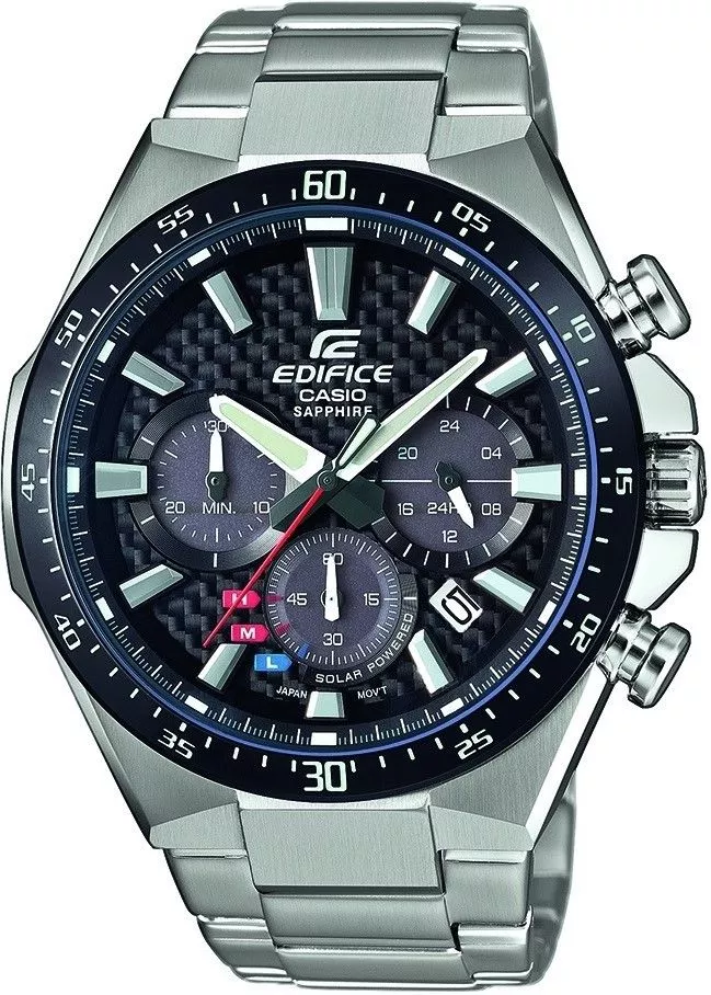 Pánské hodinky Edifice Casio Carbon Dial Sapphire Solar EFS-S520CDB-1AUEF EFS-S520CDB-1AUEF