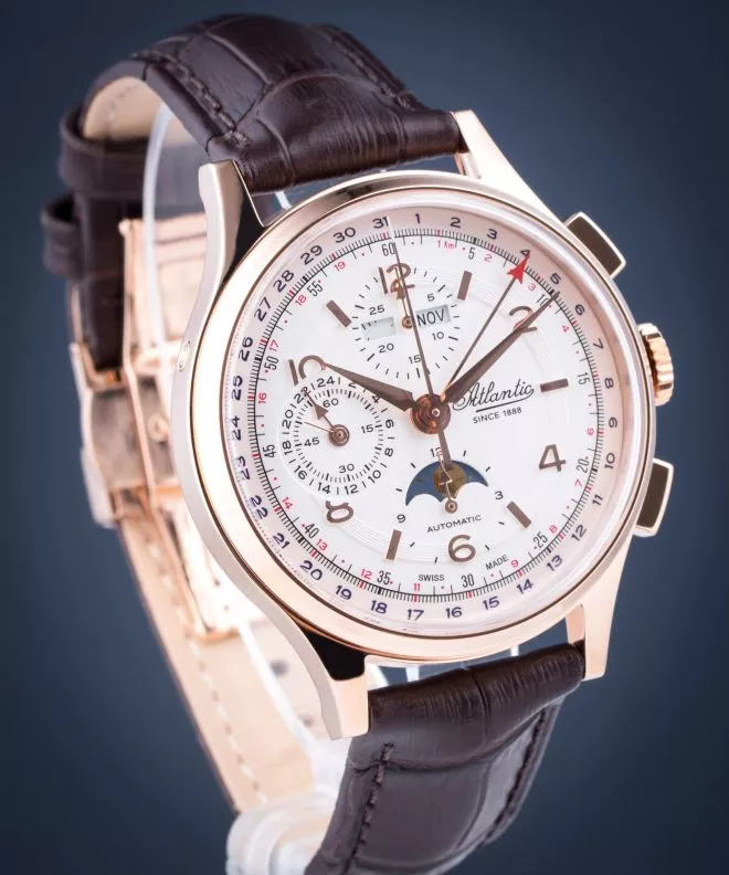 Pánské hodinky Atlantic Worldmaster Automatic Moonphase Valjoux Chronograph Limited Edition 55851.44.25 55851.44.25
