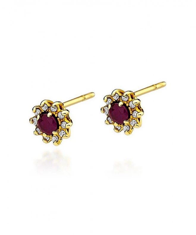 Náušnice Bonore - Zlato 585 - Rubín 0,15 ct 128711