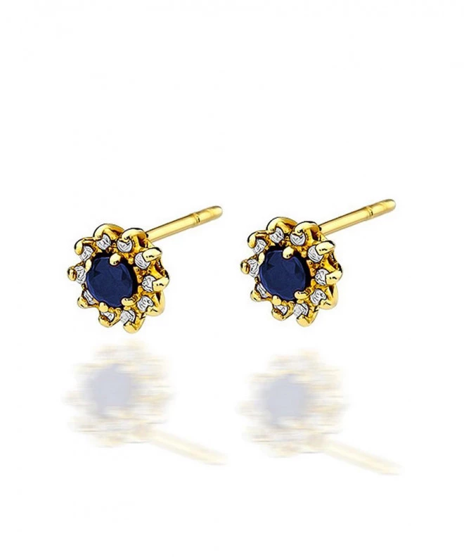Náušnice Bonore - Zlato 585 - Safír 0,15 ct 128712