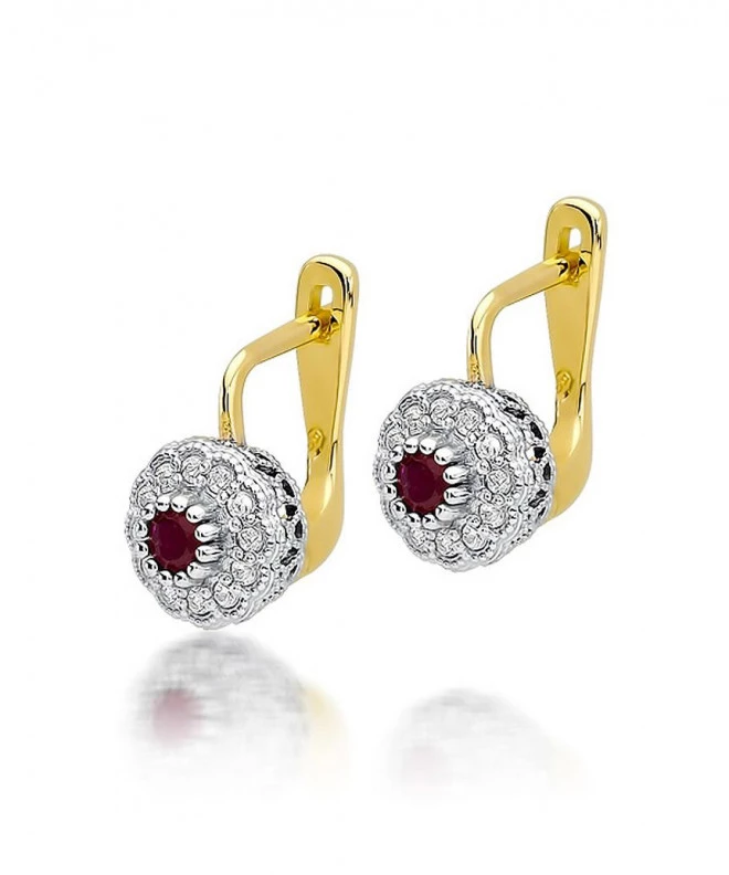 Náušnice Bonore - Zlato 585 - Rubín 0,15 ct 128713