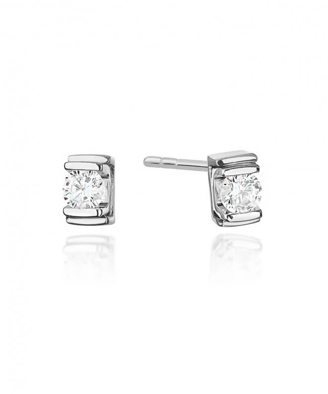 Náušnice Bonore - Bílé Zlato 585 - Diamant 0,1 ct 128792