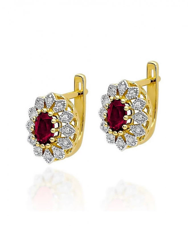 Náušnice Bonore - Zlato 585 - Rubín 0,6 ct 128715