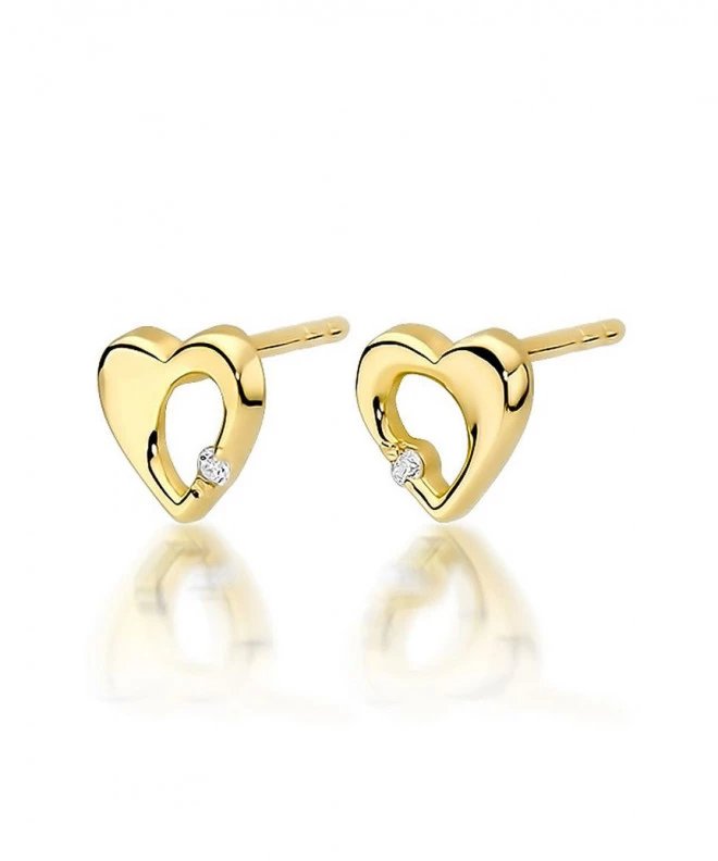 Náušnice Bonore - Zlato 585 - Diamant 0,0086 ct 128614