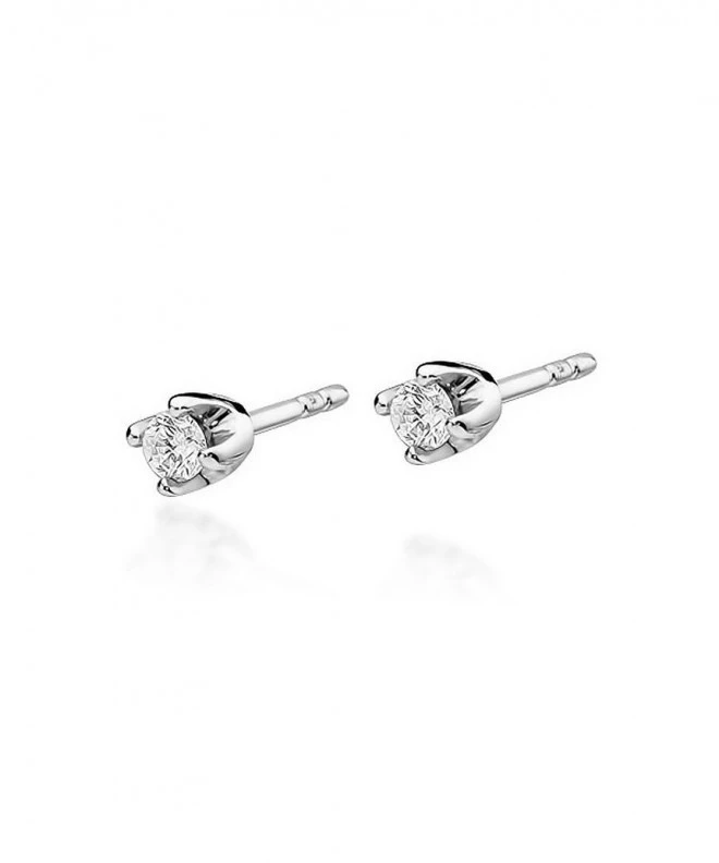Náušnice Bonore - Bílé Zlato 585 - Diamant 0,08 ct 128741