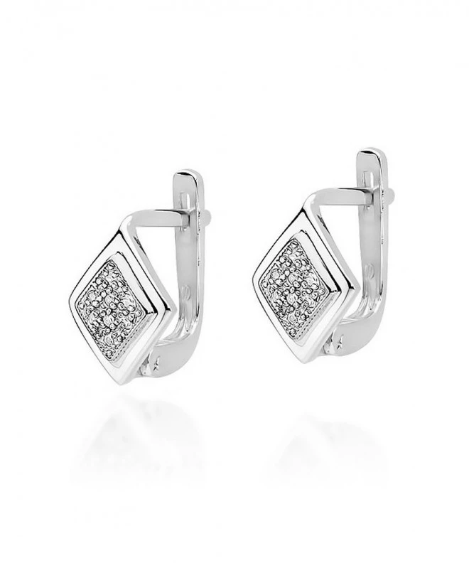 Náušnice Bonore - Bílé Zlato 585 - Diamant 128755