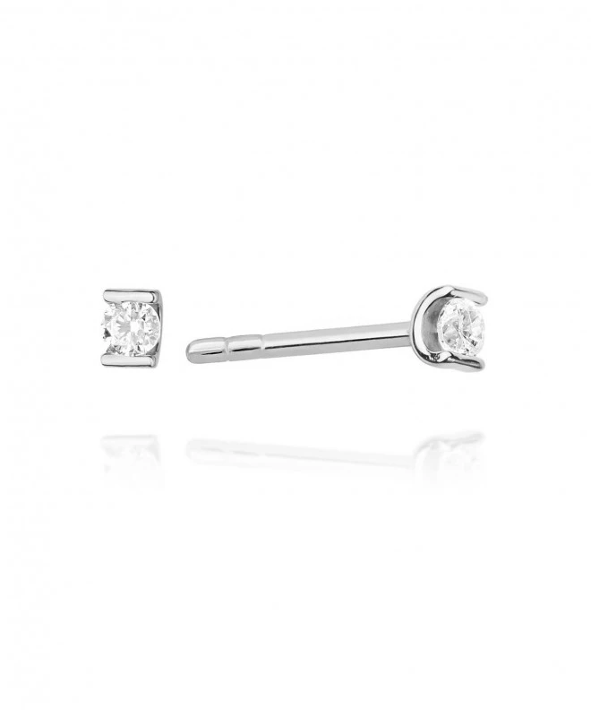 Náušnice Bonore - Bílé Zlato 585 - Diamant 0,04 ct 128758