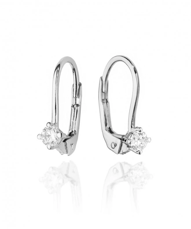 Náušnice Bonore - Bílé Zlato 585 - Diamant 0,08 ct 128763