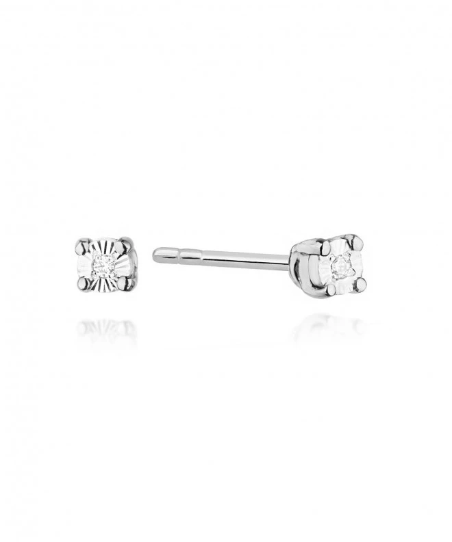 Náušnice Bonore - Bílé Zlato 585 - Diamant 0,01 ct 128765