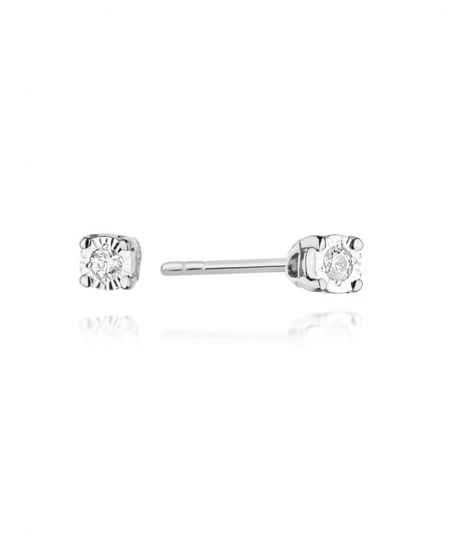Náušnice Bonore - Bílé Zlato 585 - Diamant 0,03 ct 128766