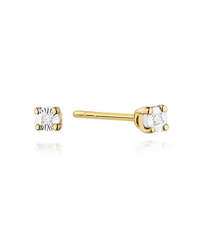 Náušnice Bonore - Zlato 585 - Diamant 0,01 ct 128651