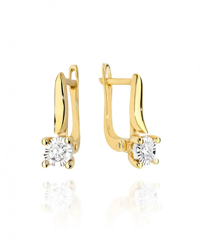 Náušnice Bonore - Zlato 585 - Diamant 0,08 ct 128660