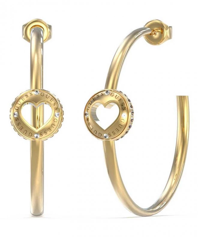 Náušnice Guess Rolling Hearts JUBE03346JWYGT-U