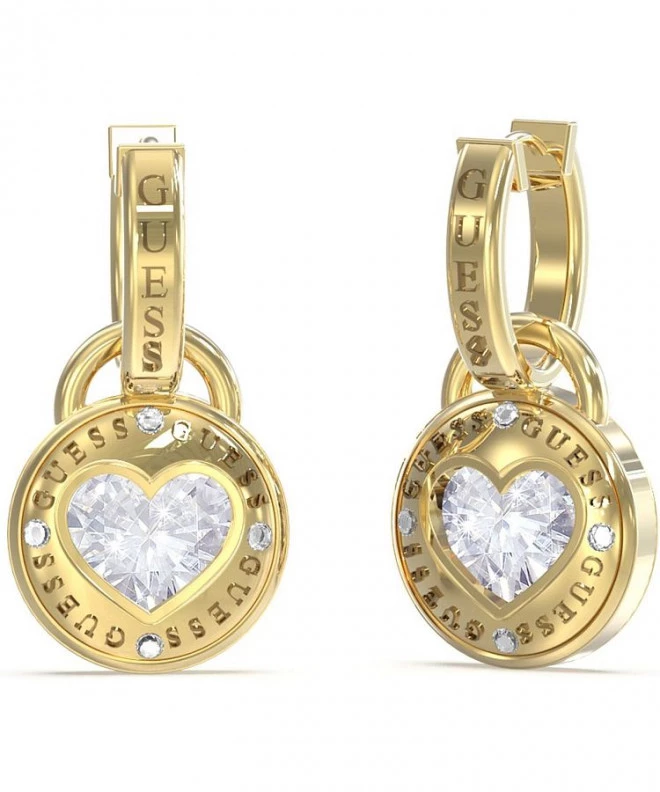 Náušnice Guess Rolling Hearts JUBE03351JWYGT-U