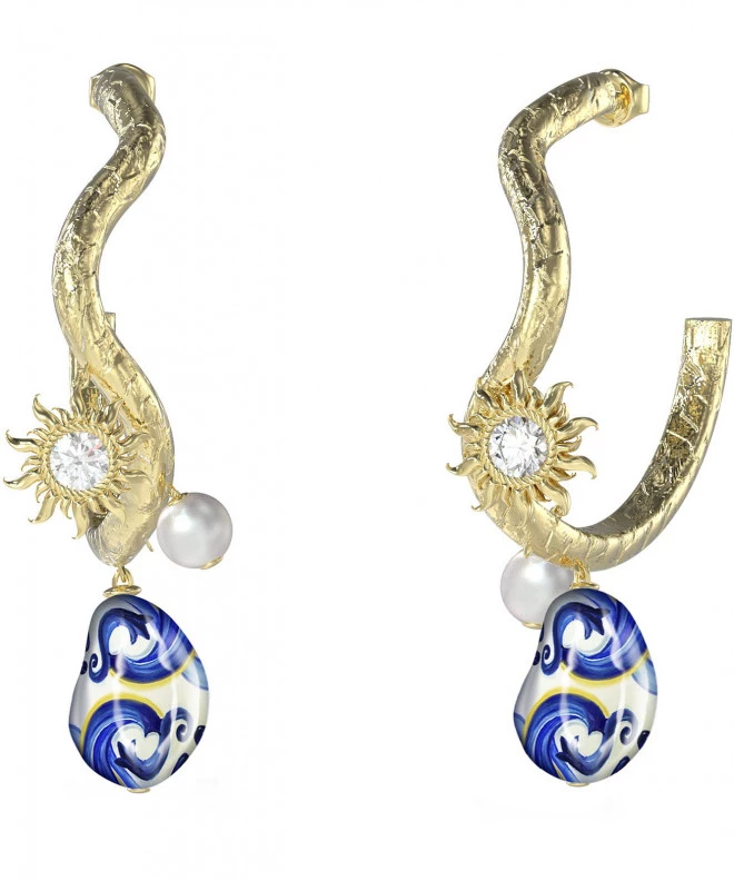 Náušnice Guess Soleluna JUBE05084JWYGWBT/U