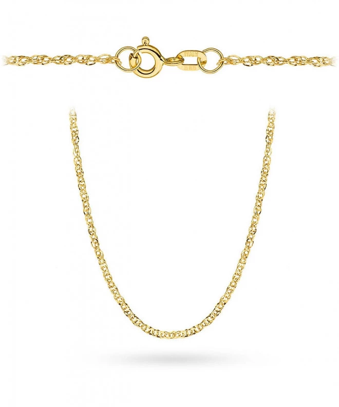 Řetěz Bonore Délka 45 cm, Šířka 1 mm - Zlato 585 - Typ Singapur 181112