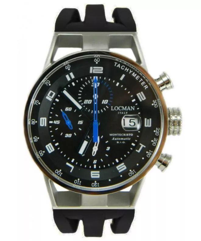 Pánské hodinky Locman Montecristo Automatic Chronograph 0516A01S-00BKBLSK 0516A01S-00BKBLSK