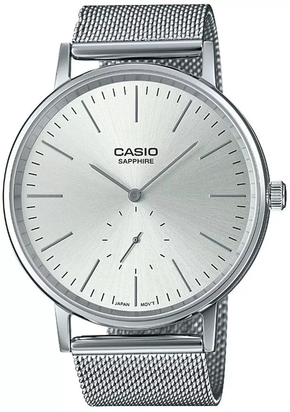 Dámské hodinky Casio Vintage Instashape Silver Milanese Band Saphire LTP-E148M-7AEF LTP-E148M-7AEF