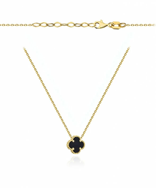 Náhrdelník Bonore - Zlato 585 - Syntetický Onyx 188460