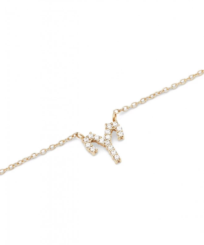 Náhrdelník Daniel Wellington Crystal Zodiac Chain Gold Aries DW00400919