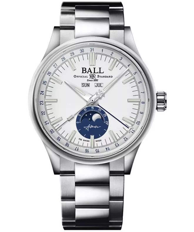 Hodinky pánské Ball Engineer II Moon Calendar Limited Edition NM3016C-S1J-WH