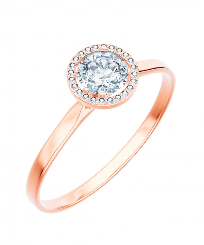 Prsten Bonore - Růžové Zlato 585 - Diamant 0,7 Ct 102709