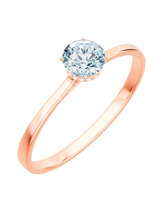 Prsten Bonore - Růžové Zlato 585 - Diamant 1 Ct 104765