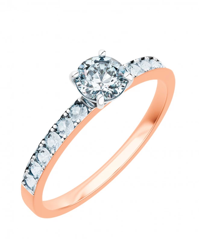 Prsten Bonore - Růžové Zlato 585 - Diamant 1 Ct 104762