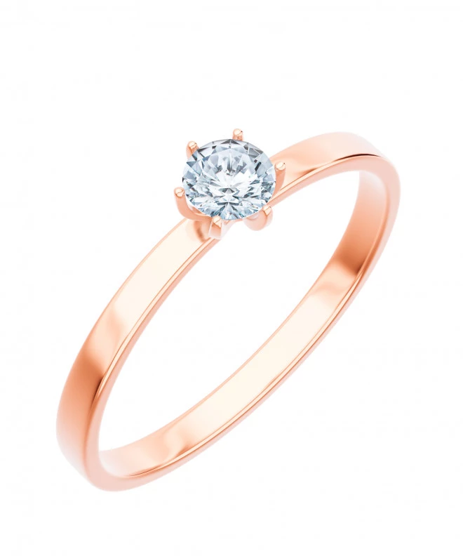 Prsten Bonore - Růžové Zlato 585 - Diamant 0,5 Ct 103724