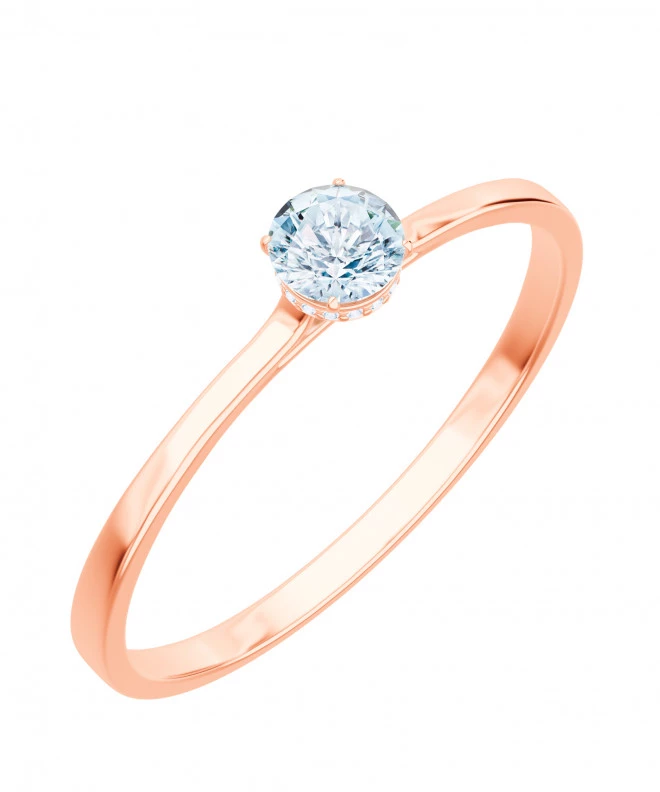 Prsten Bonore - Růžové Zlato 585 - Diamant 0,5 Ct 102704