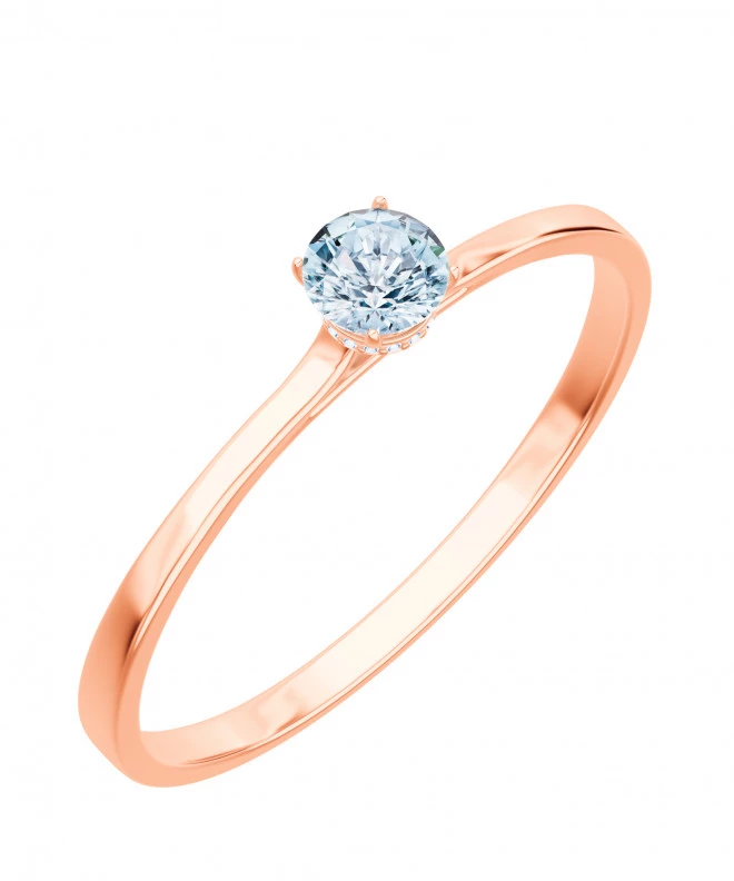 Prsten Bonore - Růžové Zlato 585 - Diamant 0,4 Ct 103732