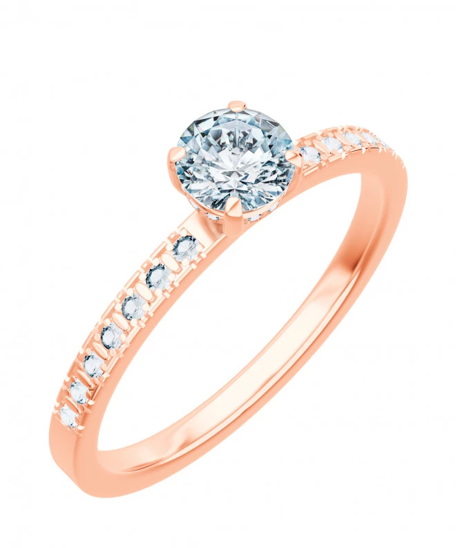 Prsten Bonore - Růžové Zlato 585 - Diamant 1 Ct 104764