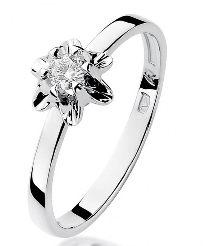 Prsten Bonore - Bílé Zlato 585 - Diamant 0,1 Ct 108860