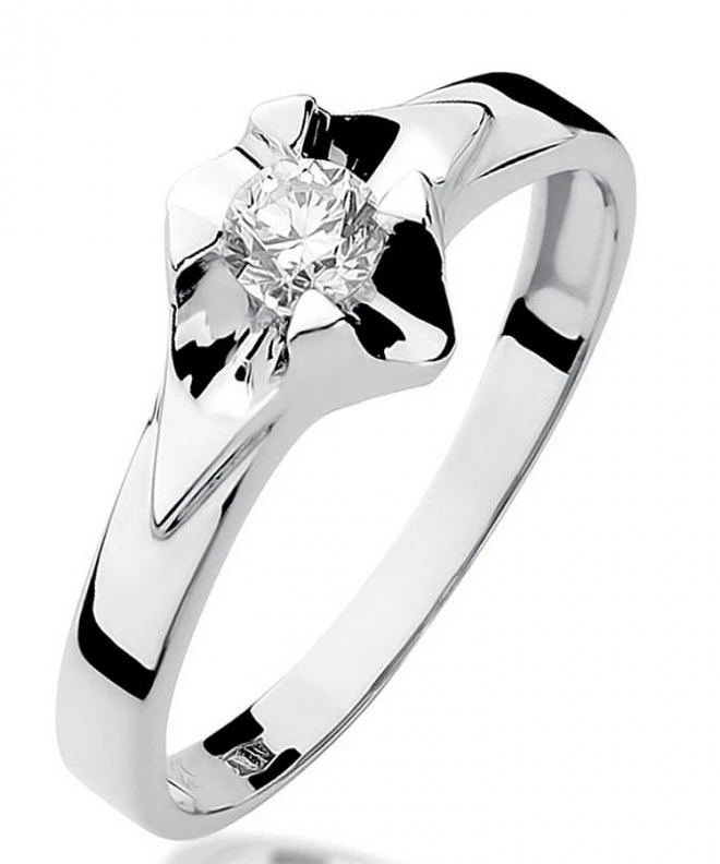 Prsten Bonore - Bílé Zlato 585 - Diamant 0,3 Ct 115095