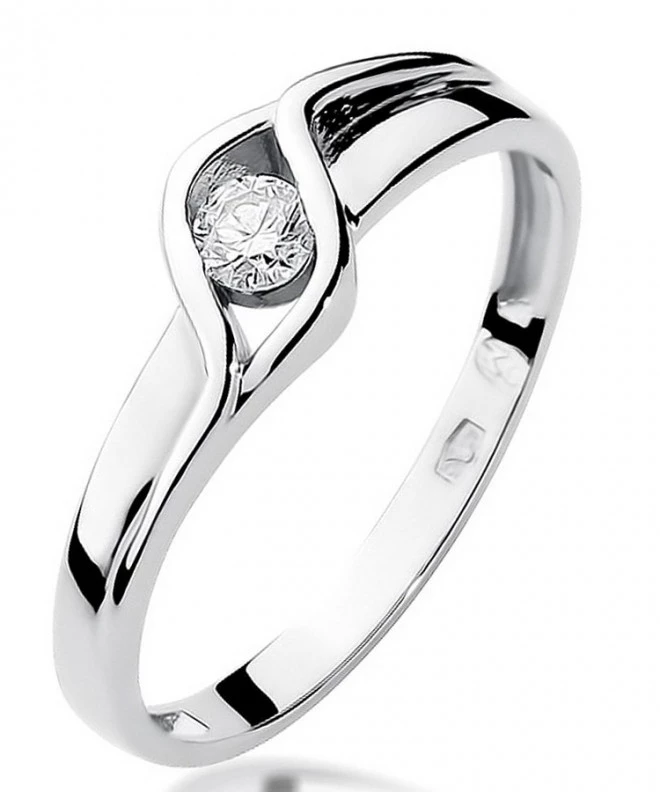 Prsten Bonore - Bílé Zlato 585 - Diamant 0,1 Ct 108863