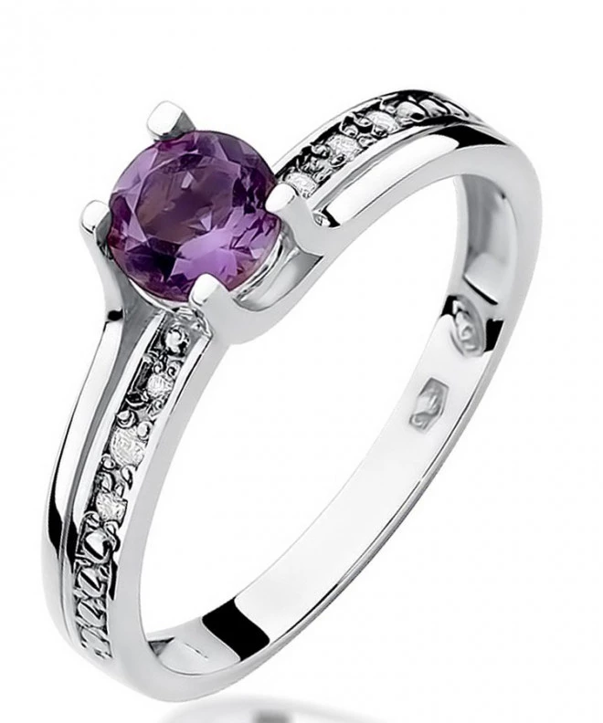Prsten Bonore - Bílé Zlato 585 - Ametyst 0,5 Ct 105810