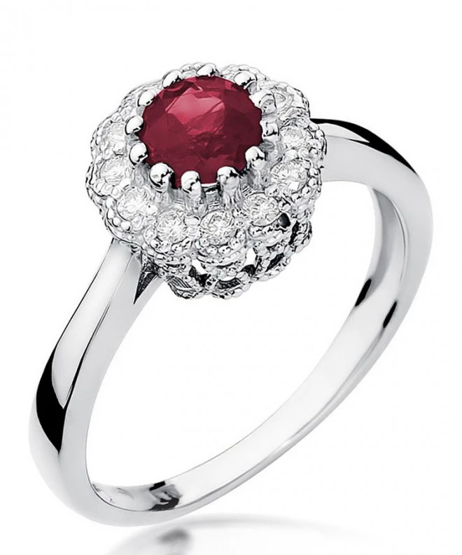 Prsten Bonore - Bílé Zlato 585 - Rubín 0,6 ct 121368