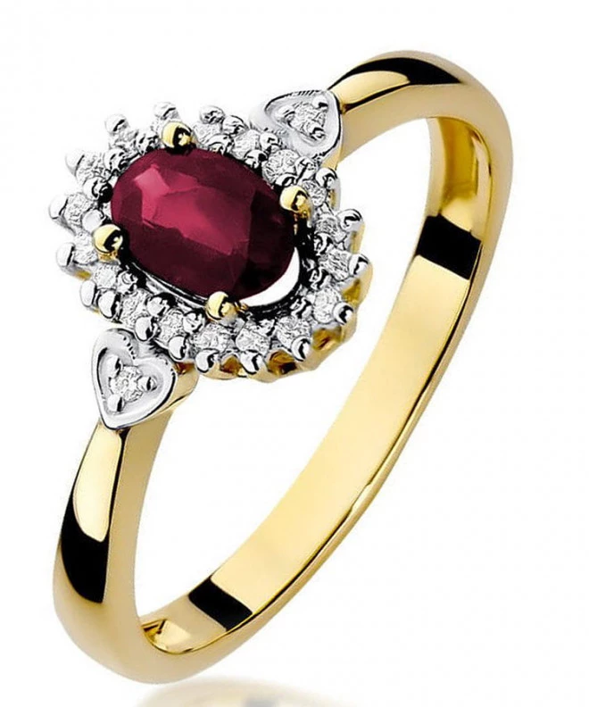Prsten Bonore - Zlato 585 - Rubín 0,6 Ct 95451