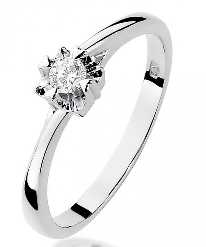 Prsten Bonore - Bílé Zlato 585 - Diamant 0,1 Ct 109900